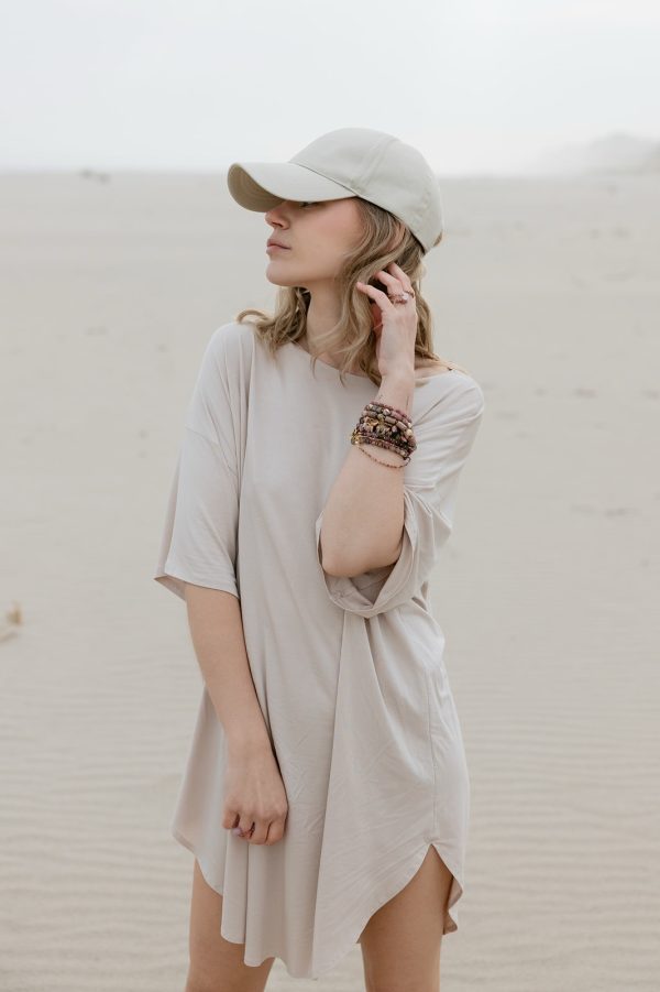 T-shirt dress beige