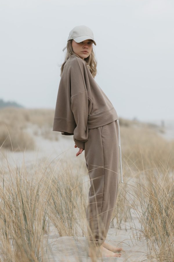Sweatpants taupe - obrazek 2