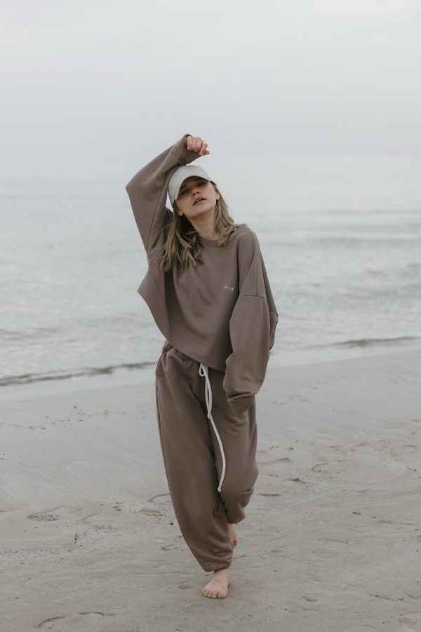 Sweatpants taupe - obrazek 3