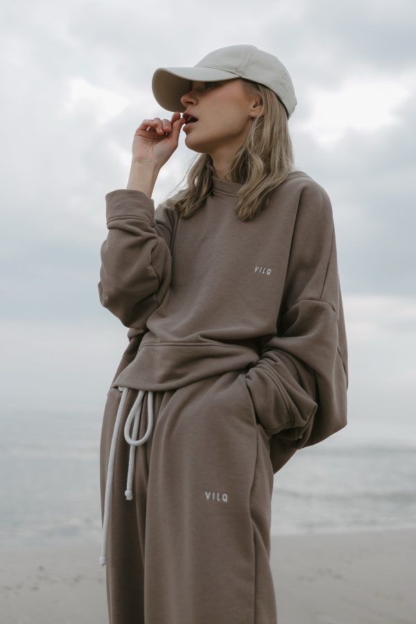 Sweatshirt taupe - obrazek 4