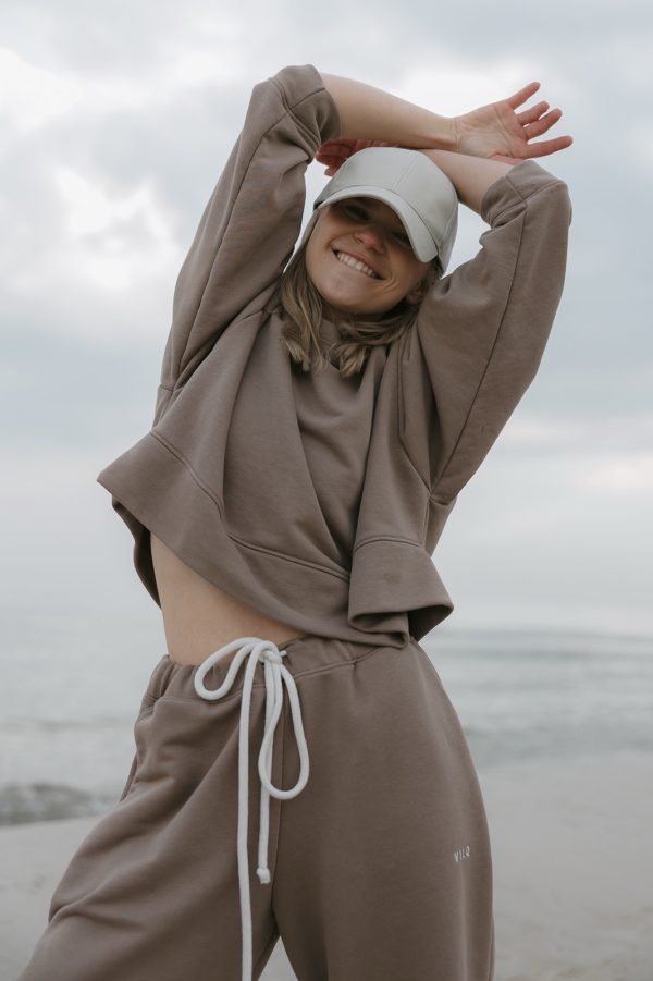 Sweatshirt taupe - obrazek 3