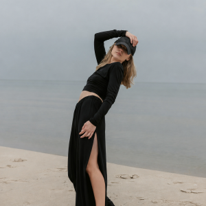 Culotte pants z rozcięciem